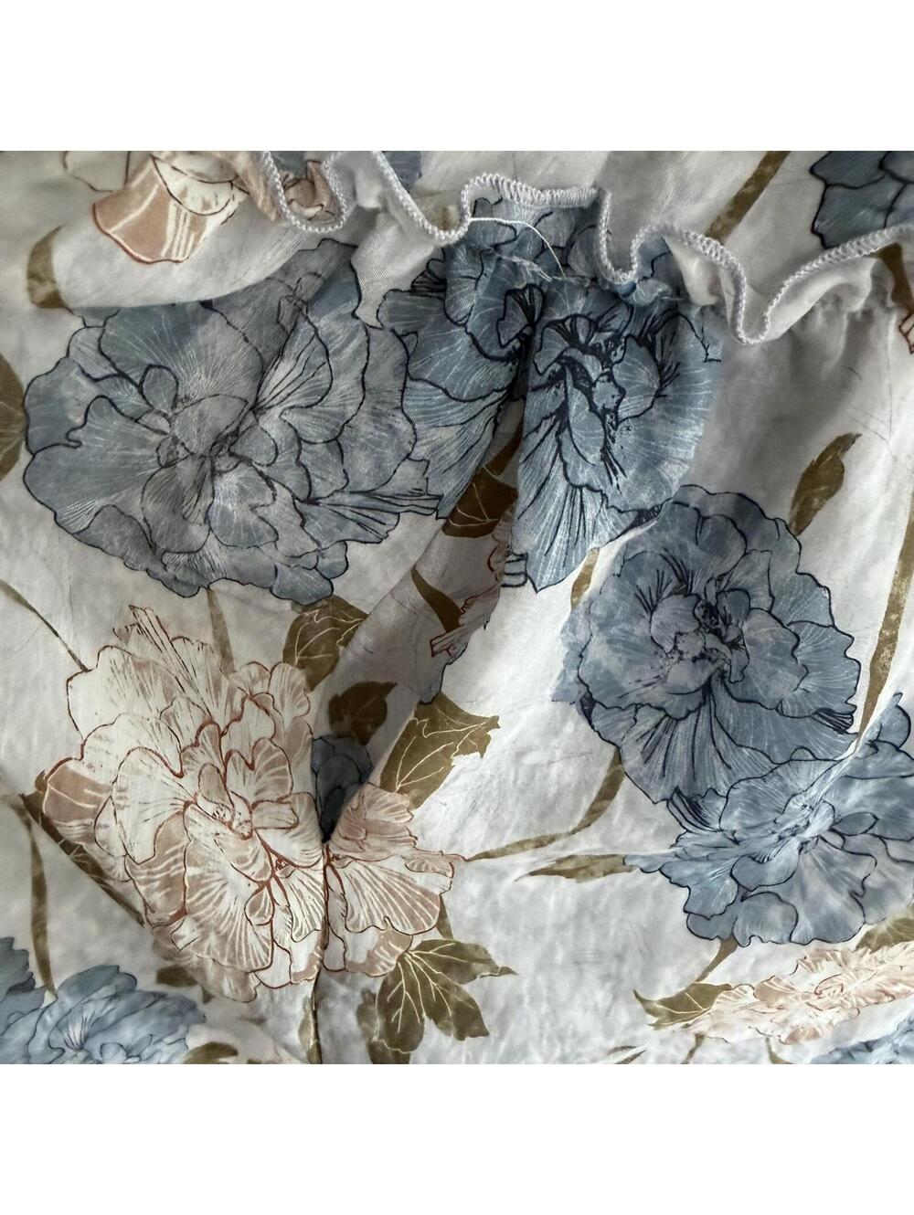 Aureum Floral Midi Dress | Smocked Bodice Size M - Picture 9 of 9